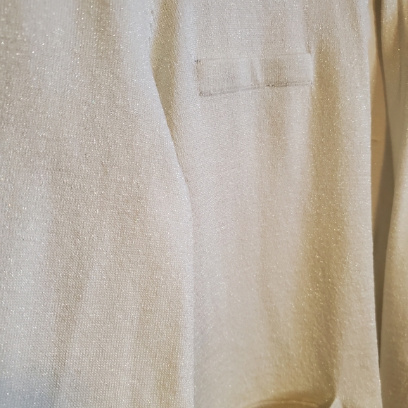 J. McLaughlin Sparkle Metallic Top Button Open Cardigan - Picture 3 of 10